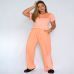 PIJAMA CALÇA E MANGA CURTA FEMININO SALMON