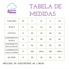 PIJAMA FEMININO INVERNO COR COM AMOR AZUL MARINHO