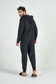 PIJAMA MASCULINO INVERNO COR COM AMOR ALGOD&Atilde;O MOLETINHO PRETO