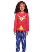 PIJAMA FEMININO INFANTIL VEGGI MANGA LONGA ALGOD&Atilde;O MULHER MARAVILHA 