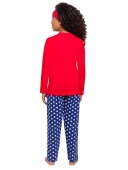 PIJAMA FEMININO INFANTIL VEGGI MANGA LONGA ALGOD&Atilde;O MULHER MARAVILHA 