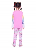 PIJAMA FEMININO INFANTIL VEGGI MANGA LONGA ALGOD&Atilde;O UNICORNIO ROSA