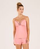 SHORTDOLL FEMININO COR COM AMOR AL&Ccedil;A LIGANTE ROSE