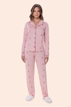 PIJAMA FEMININO LONGO COM BOT&Otilde;ES MEIA LUA PLUS SIZE - BOCEJINHO