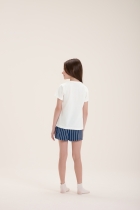 PIJAMA FEMININO INFANTIL CURTO COM MANGA DOG FAM&Iacute;LIA - COR COM AMOR