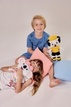 PIJAMA MASCULINO INFANTIL CURTO COM MANGA AZUL TIGOR - COR COM AMOR