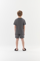 PIJAMA MASCULINO JUVENIL CURTO COM MANGA CHUMBO BIKE - COR COM AMOR