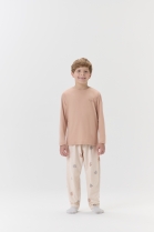 PIJAMA MASCULINO JUVENIL LONGO BEGE COELHINHOS P&Aacute;SCOA - COR COM AMOR