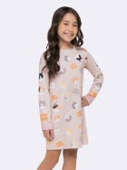 CAMISOLA INFANTIL MANGA LONGA BEGE GATINHOS - VEGGI