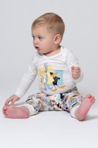 PIJAMA BABY UNISSEX BODY LONGO E CALÇA LOONEY TUNES FAMÍLIA- ACUO