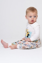 PIJAMA BABY UNISSEX BODY LONGO E CALÇA LOONEY TUNES FAMÍLIA- ACUO