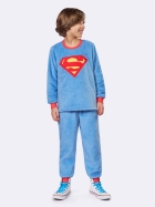 PIJAMA MASCULINO INFANTIL MANGA LONGA E CAL&Ccedil;A FLEECE AZUL SUPERMAN - VEGGI