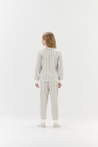PIJAMA FEMININO INFANTIL LONGO LISTRADO FAMÍLIA - COR COM AMOR