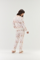 PIJAMA FEMININO MOLETINHO MANGA LONGA E CALÇA URSOS - COR COM AMOR