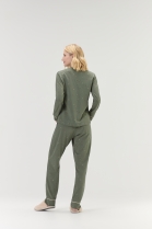 PIJAMA FEMININO MANGA LONGA E CALÇA VERDE - COR COM AMOR